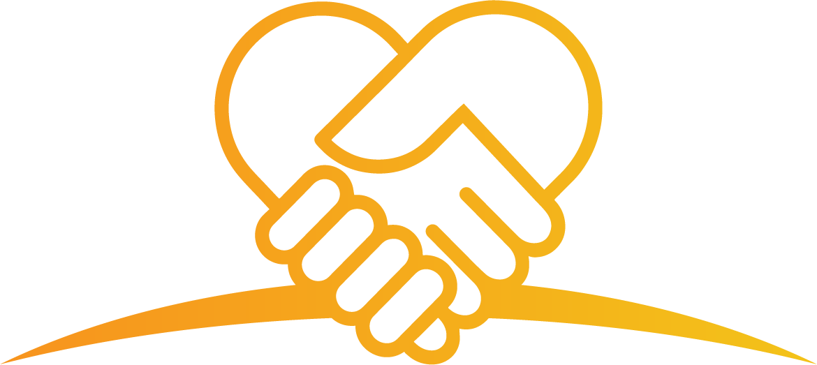 Isotipo de Mutual Trade: dos manos entrelazadas formando un corazón